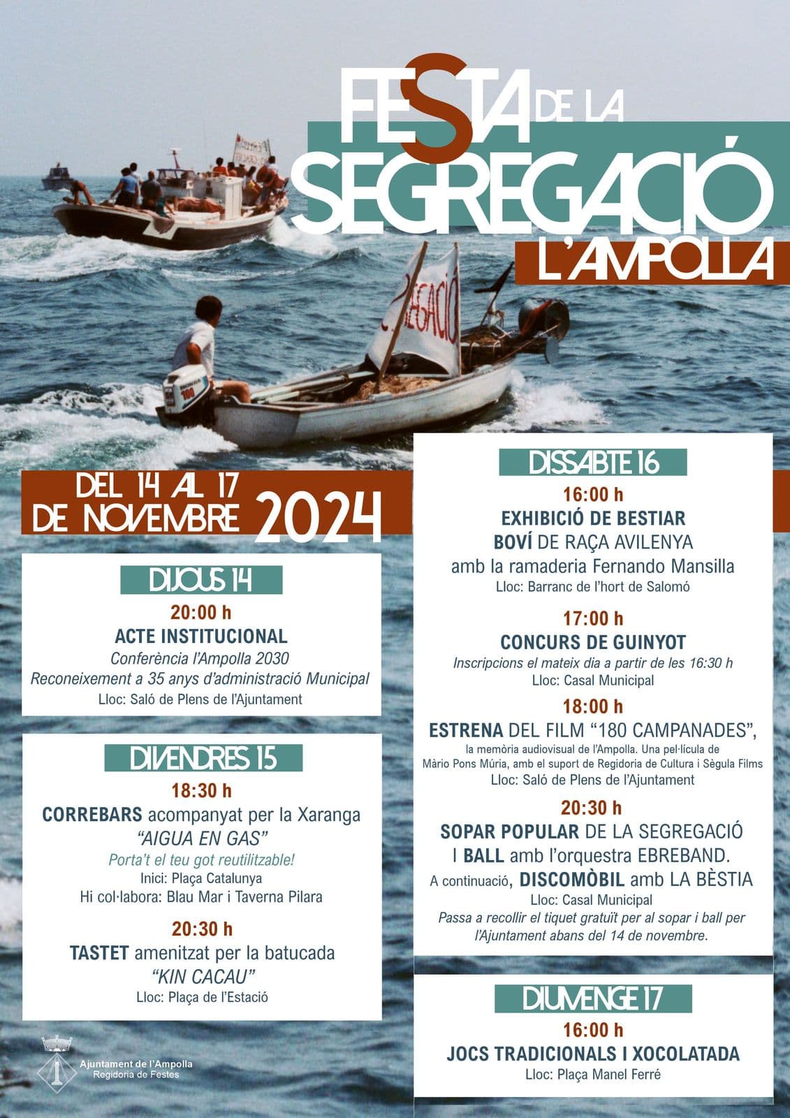 L'Ampolla es vesteix de festa per celebrar 35 anys de la seva segregació amb activitats per a totes les edats